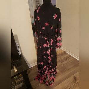 Floral Black Maxi Dress